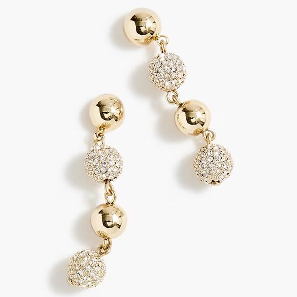 J. Crew Gold drop bauble earrings/NWT - Picture 1 of 9